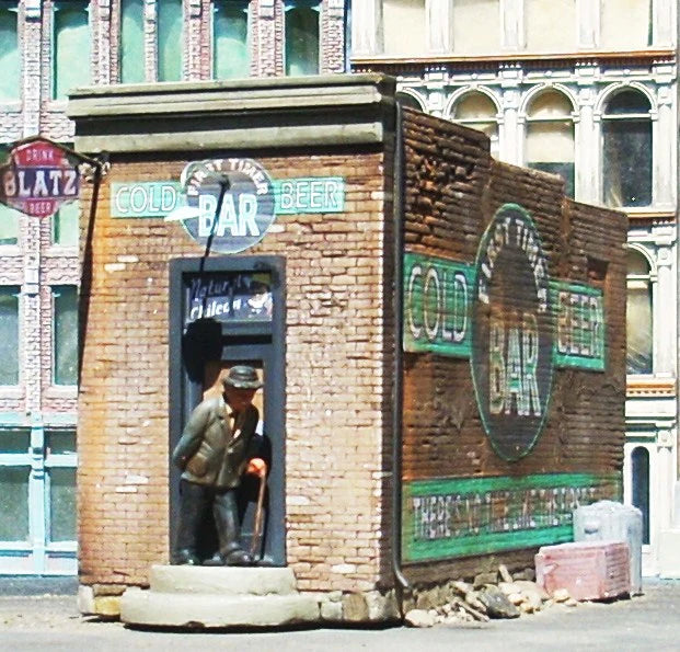 Downtown Deco 52 O Scale First Timers Bar Cast Hydrocal Building Kit