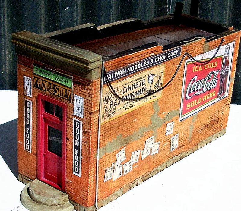 Downtown Deco 55 O Scale Chop Suey Take Out Cast Hydrocal Building Kit