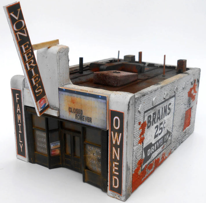 Downtown Deco 59 O Scale Von Eerie's Restaurant Cast Hydrocal Building Kit