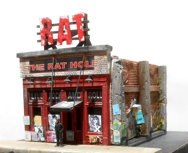 Downtown Deco 64 O Scale Rat Hole Cast Hydrocal Building Kit