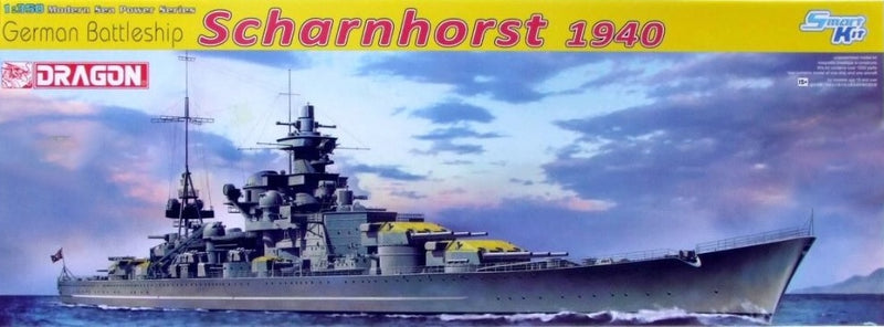 Dragon Models 1062 1/350 German Battleship Scharnhorst 1940 (SmartKit) Model Ship Kit