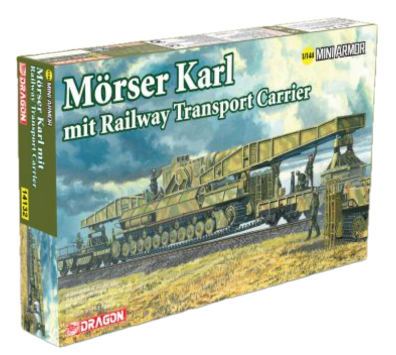 Dragon Models 14132 1/44 Mörser Karl mit Railway Transport Carrier Model Kit