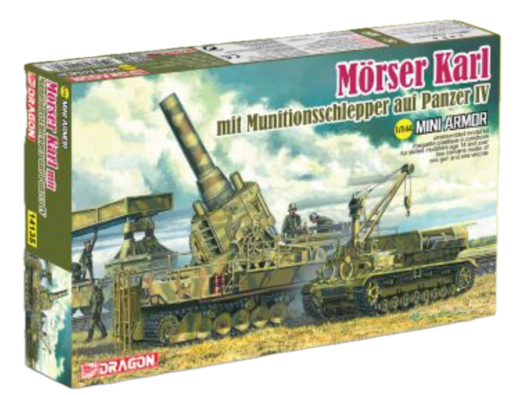 Dragon Models 14135 1/144 Mörser Karl mit Munitionsschlepper auf Panzer IV Model Tank Kit