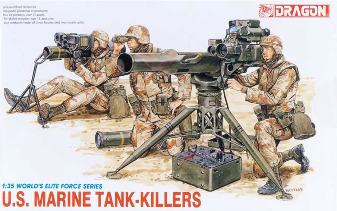 Dragon Models 3012 1/35 U.S. Marine Tank Killers Figures Model Kit