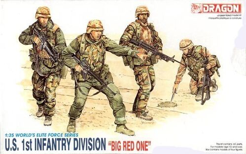 Dragon Models 3015 1/35 U.S. 1st Infantry Division 'Big Red One' Figures Model Kit