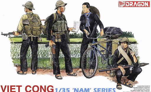 Dragon Models 3304 1/35 Viet Cong (Vietnam) Figures Model Kit