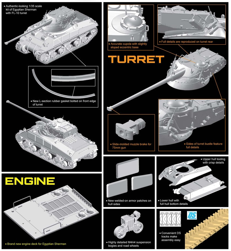 Dragon Models 3570 1/35 Egyptian Sherman Model Kit