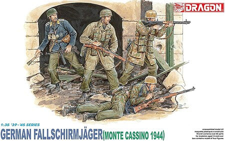Dragon Models 6005 1/35 German Fallschirmjager (Monte Cassino 1944) Figures Model Kit