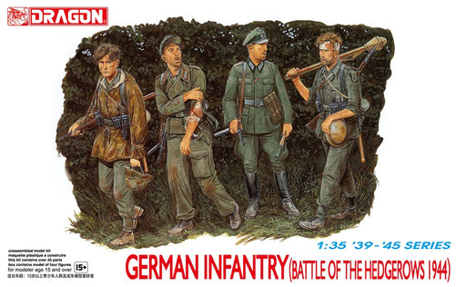 Dragon Models 6025 1/35 German Infantry Figures (Battle of the Hedgerows 1944) Model Kit