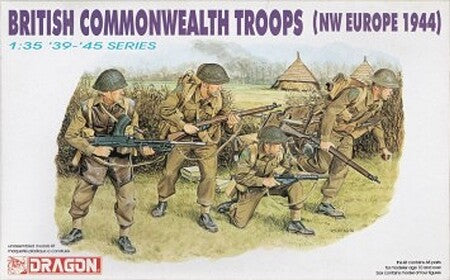 Dragon Models 6055 1/35 British Commonwealth Troops (NW Europe 1944) Model Kit