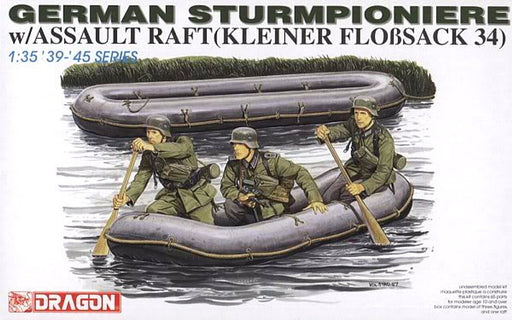 Dragon Models 6076 1/35 German Sturmpioniere with Assault Raft (Kleiner Floßsack 34) Model Kit