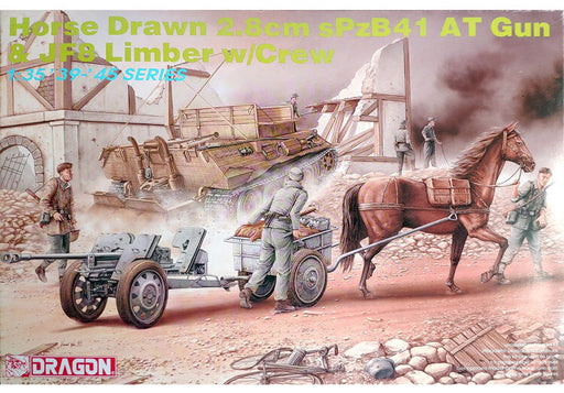 Dragon Models 6079 1/35 Horse Drawn 2.8cm SPzB41 AT Gun & JF8 Limber Model Kit