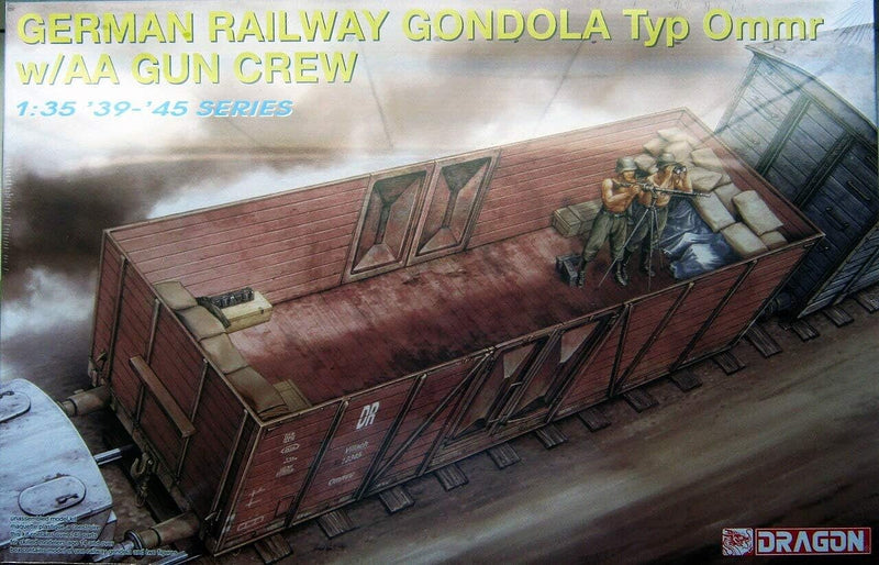 Dragon Models 6086 1/35 German Railway Gondola Type Ommr w/AA Gun Crew Model Kit