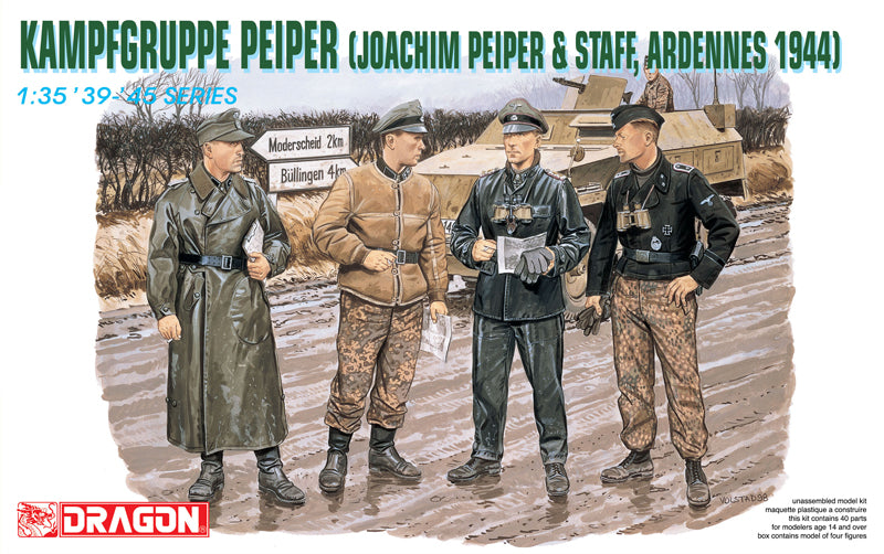 Dragon Models 6088 1/35 Kampfgruppe Peiper (Joachim Peiper & Staff, Adrennes 1944) Model Kit