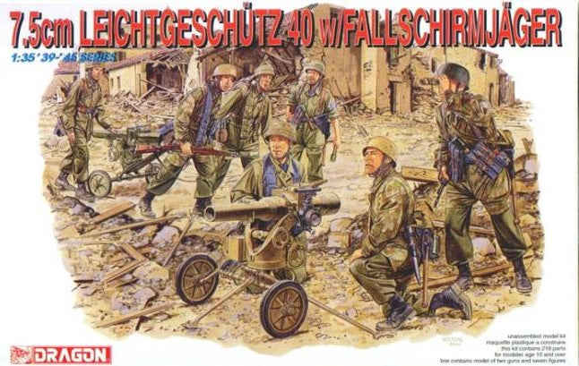 Dragon Models 6147 1/35 7.5cm Leichtgeschutz 40 with Crew Model Kit