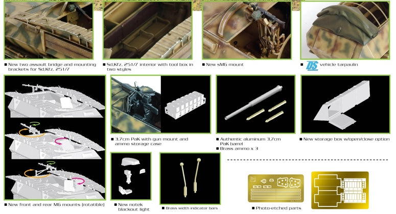 Dragon Models 6224 1/35 Sd.Kfz.251/7 Ausf.C Pionierpanzerwagen (3n1) Model Kit