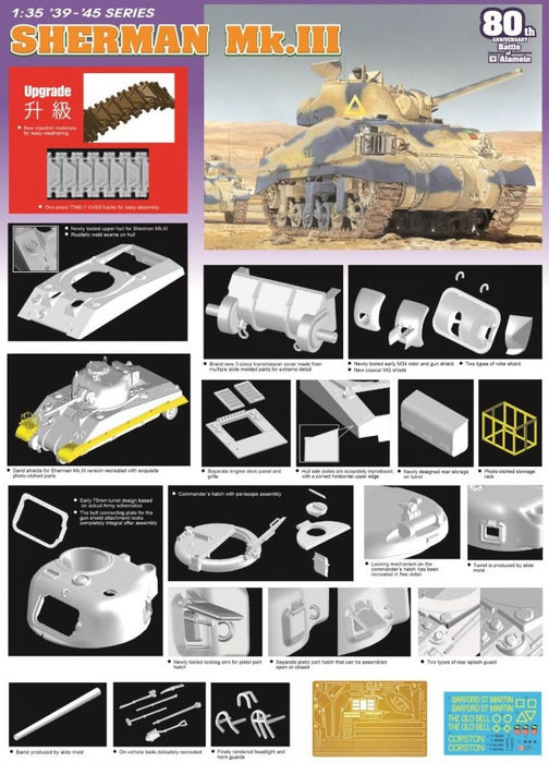 Dragon Models 6313 1/35 Sherman Mk.III British Version Model Kit