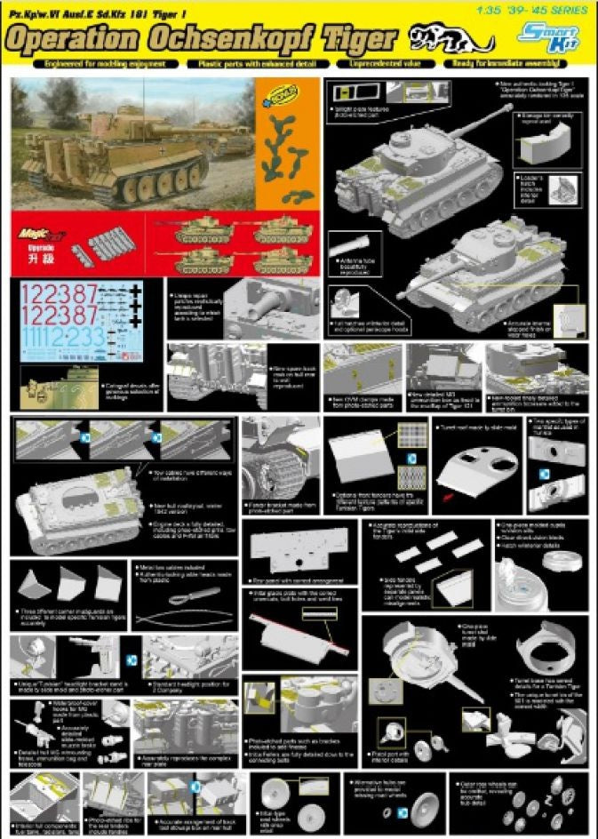 Dragon Models 6328 1/35 PzKpfw VI Ausf E SdKfz 181 "Operation Ochsenkopf Tiger" Model Kit