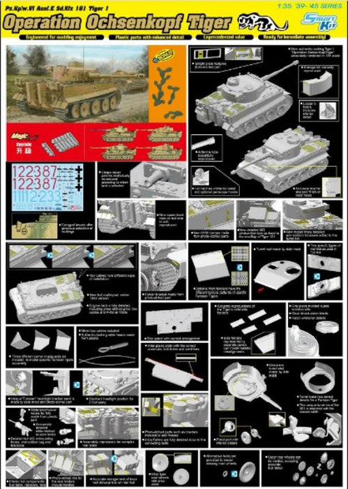 Dragon Models 6328 1/35 PzKpfw VI Ausf E SdKfz 181 "Operation Ochsenkopf Tiger" Model Kit