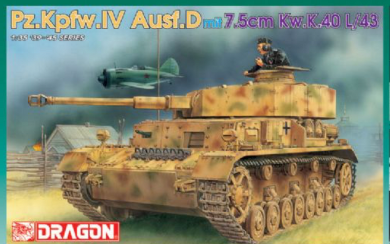 Dragon Models 6330 1/35 Pz.Kpfw.IV Ausf.D mit 7.5cm Kw.K.40 L/43 (Premium Edition) Model Kit