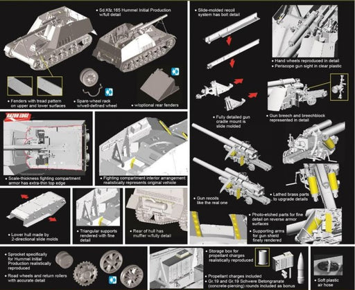 Dragon Models 6430 1/35 Sd.Kfz.165 Hummel Initial Production (Battle of Kursk) Model Kit
