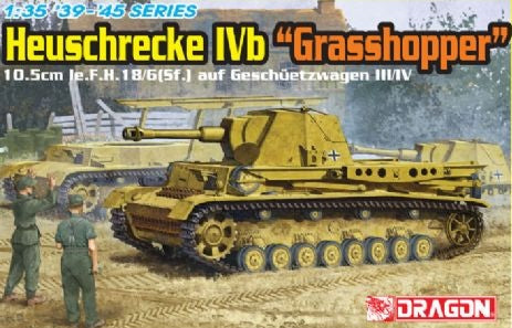 Dragon Models 6439 1/35 Heuschrecke IVb "Grasshopper" 10.5cm le.F.H.18/6(Sf.) Auf Geschuetzwagen III/IV Model Kit