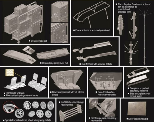 Dragon Models 6442 1/35 Sd.Kfz.251/6 Ausf.C Command Vehicle Model Kit