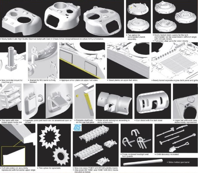 Dragon Models 6462 1/35 USMC M4A2(W) Late Production PTO (2in1) Model Kit