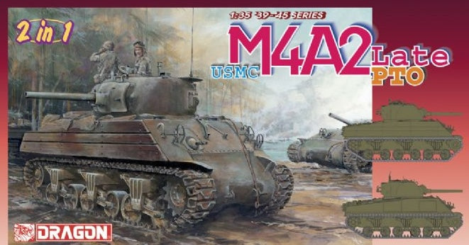 Dragon Models 6462 1/35 USMC M4A2(W) Late Production PTO (2in1) Model Kit