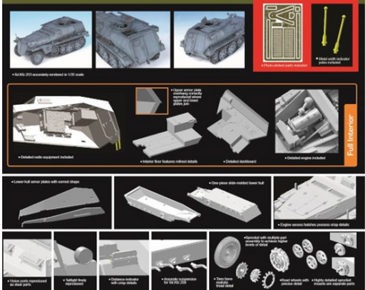 Dragon Models 6482 1/35 Sd.Kfz. 253 le Beob.Pz.Wg. Halftrack Model Kit