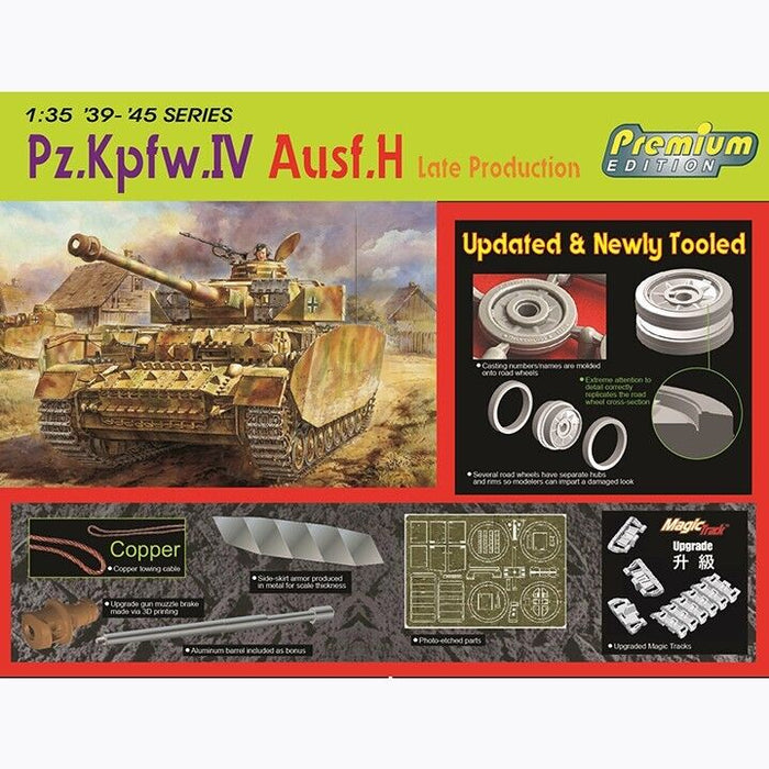 Dragon Models 6566 1/35 Pz.Kpfw.IV Ausf.H Late Production (Premium Edition) Model Kit