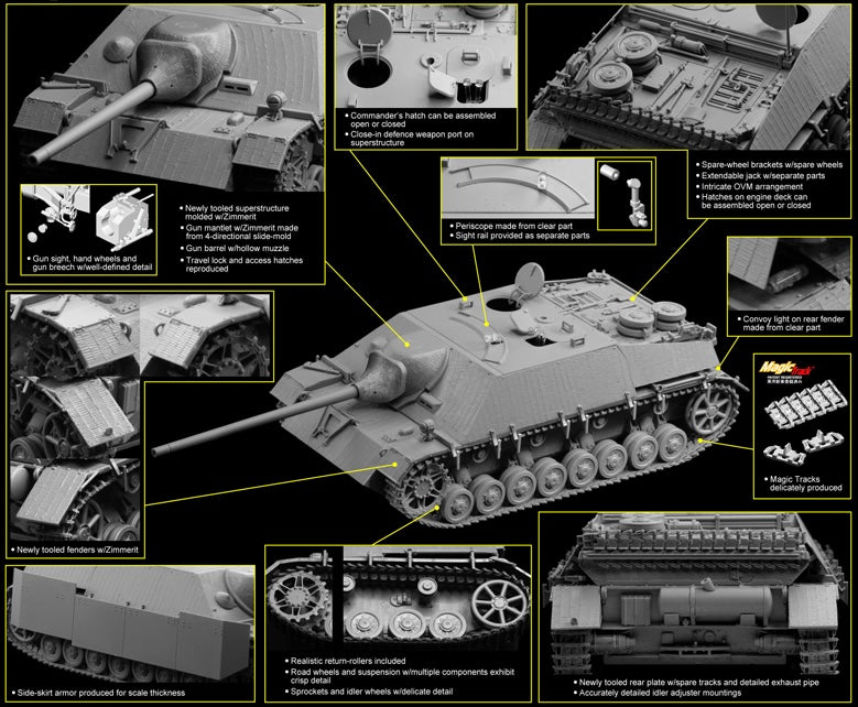 Dragon Models 6589 1/35 Jagdpanzer IV L/70(V) Aug 1944 Production w/Zimmerit Model Kit