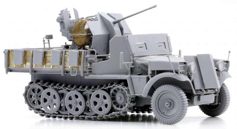 Dragon Models 6677 1/35 Sd.Kfz.10/5 w/Armoured Cab fur 2cm flak 38 Model Kit