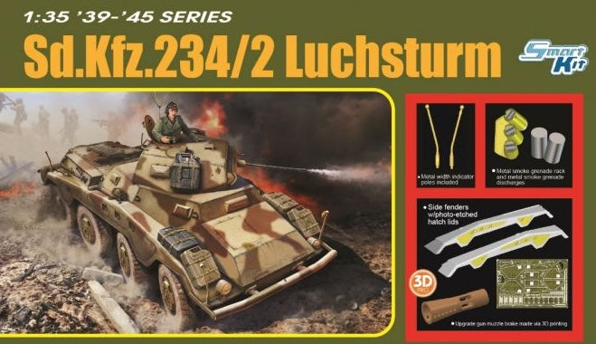 Dragon Models 6696 1/35 SdKfz 234/2 Luchsturm Model Kit