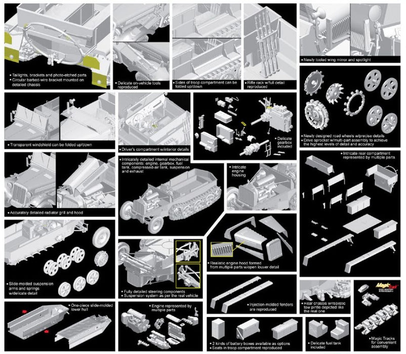 Dragon Models 6731 1/35 Sd.Kfz.10 Ausf. B 1942 Production (SmartKit) Model Kit
