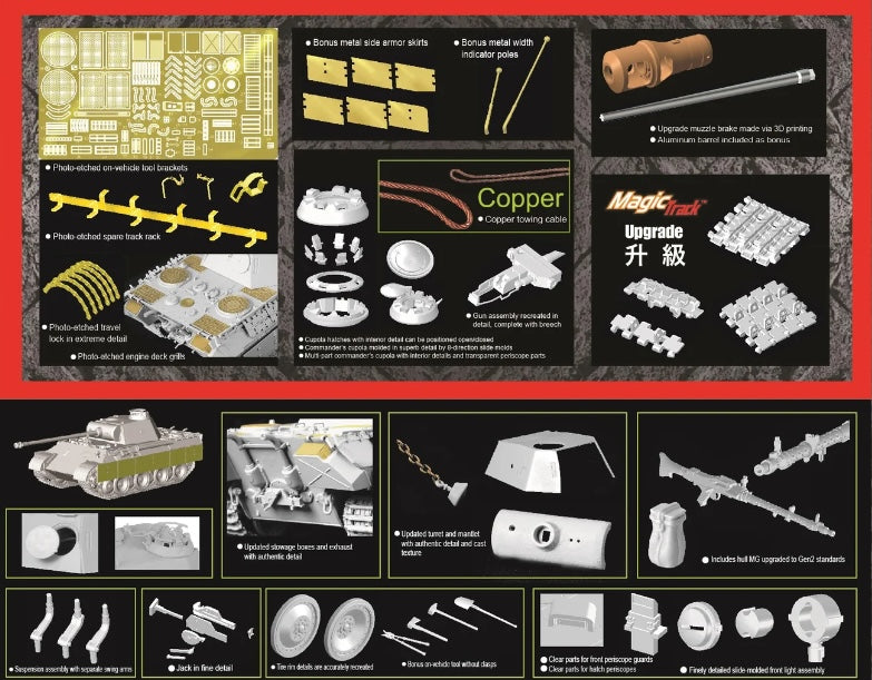 Dragon Models 6920 1/35 Panther A Early Type Premium Edition Model Tank Kit