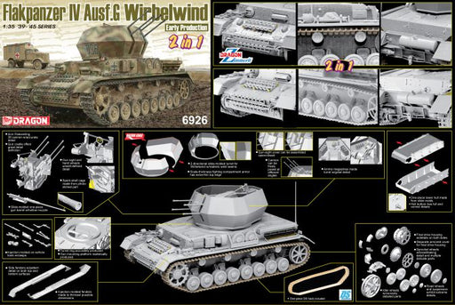 Dragon Models 6926 1/35 Flakpanzer IV Ausf.G Wirbelwind Model Tank Kit
