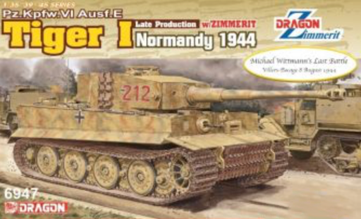 Dragon Models 6947 1/35 Tiger I Late with Zimmerit 1944 Model Tank Kit