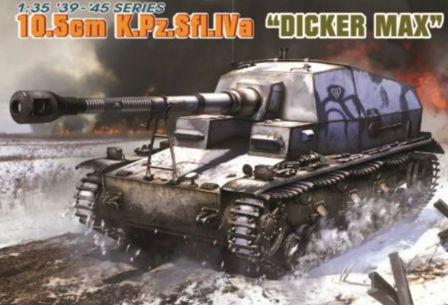 Dragon Models 6979 1/35 10.5CM K.Sfl.IVa Dicker Max Model Tank Kit