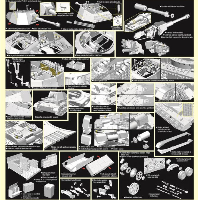 Dragon Models 6982 1/35 Panzer IV with 10.5CM Model Tank Kit