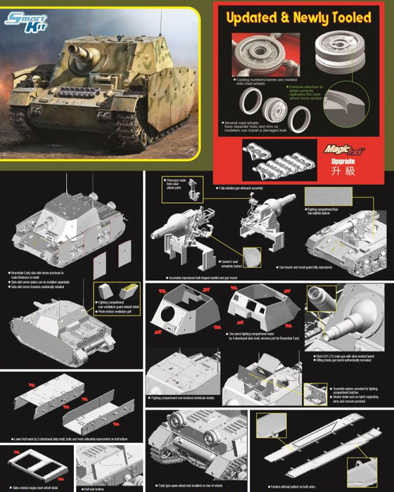Dragon Models 6992 1/35 Sd.Kfz.166 Stu.Pz.IV 'Brummbar' Early Production (The Battle of Kursk) Model Tank Kit