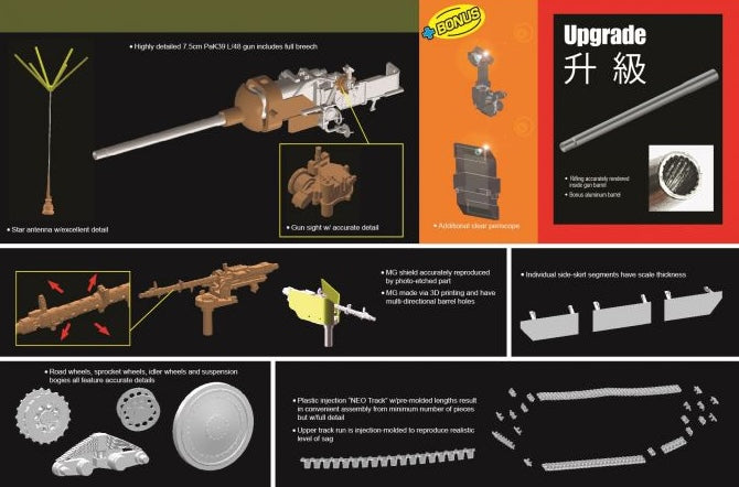Dragon Models 6993 1/35 Jagdpanzer 38 (t) "Hetzer" Command Version Early Production 05-06/44 Model Tank Kit