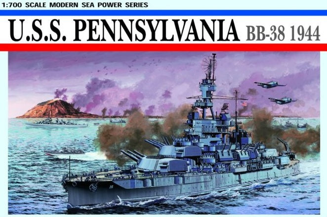 Dragon Models 7041 1/700 USS Pennsylvania BB-38 1944 Model Ship Kit