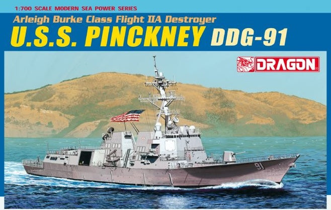 Dragon Models 7057 1/700 USS Pinckney DDG-91 Arleigh Burke Class Flight IIA Destroyer Model Ship Kit