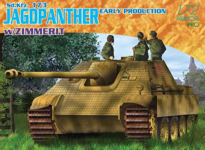 Dragon Models 7241 1/72 Sd.Kfz. 173 Jagdpanther Early Production with Zimmerit Model Tank Kit