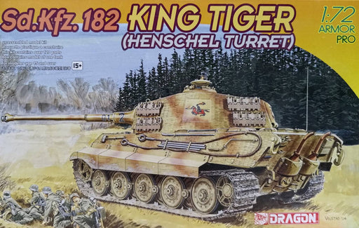 Dragon Models 7246 1/72 Sd.Kfz. 182 King Tiger Henschel Turret Model Tank Kit