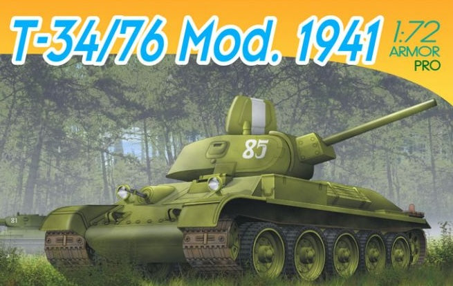 Dragon Models 7259 1/72 T-34/76 Mod. 1941 Model Tank Kit