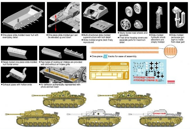Dragon Models 7283 1/72 StuG III Ausf. G Early Production Neo Tracks Model Tank Kit