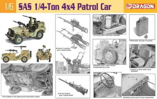 Dragon Models 75037 SAS 1/4 Ton 4x4 Patrol Car Model Kit