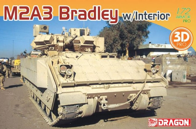 Dragon Models 7610 1/72 M2A3 Bradley with Interior and 3D Printed Parts Model Tank Kit
